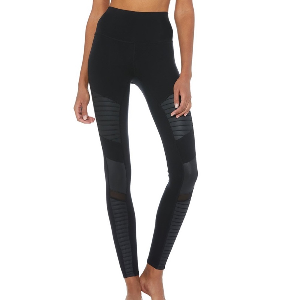 Alo High rise moto leggings EUC